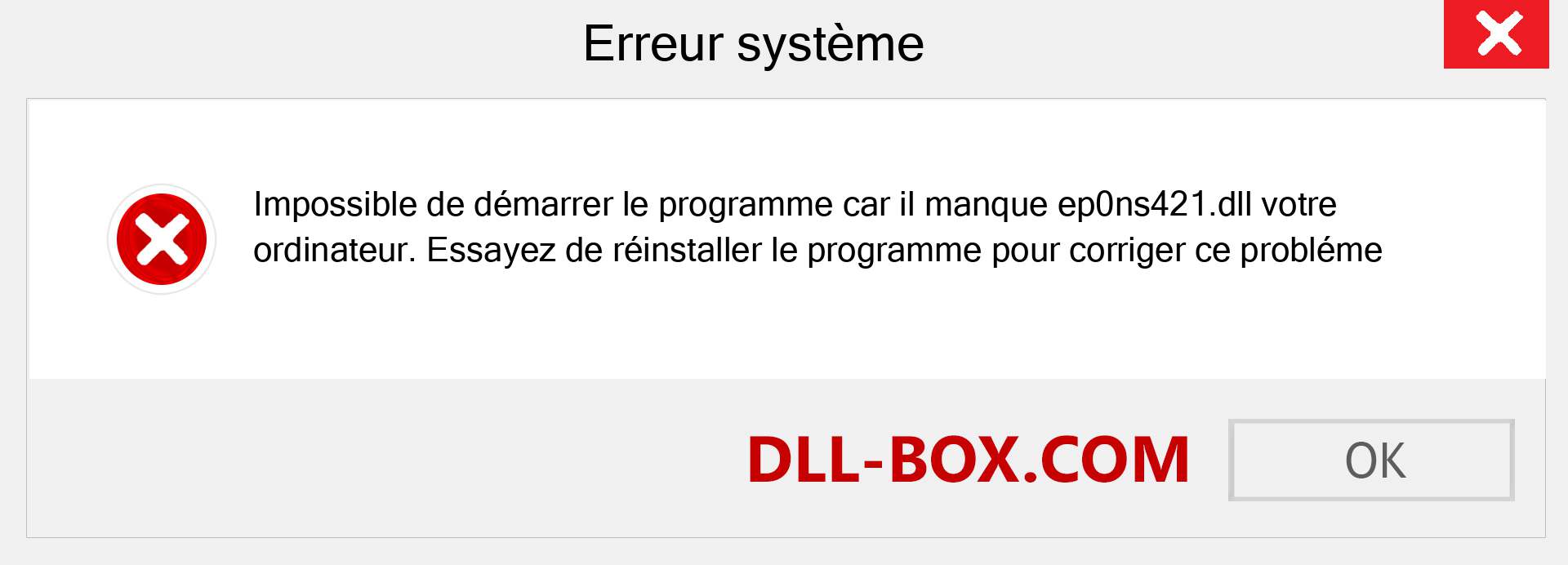 Le fichier ep0ns421.dll est manquant ?. Télécharger pour Windows 7, 8, 10 - Correction de l'erreur manquante ep0ns421 dll sur Windows, photos, images